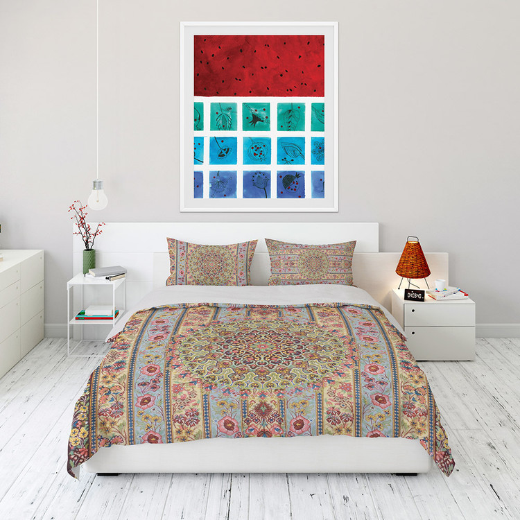 ست خواب طرح قالیچه با سایزبندی کامل کد VM3-43614