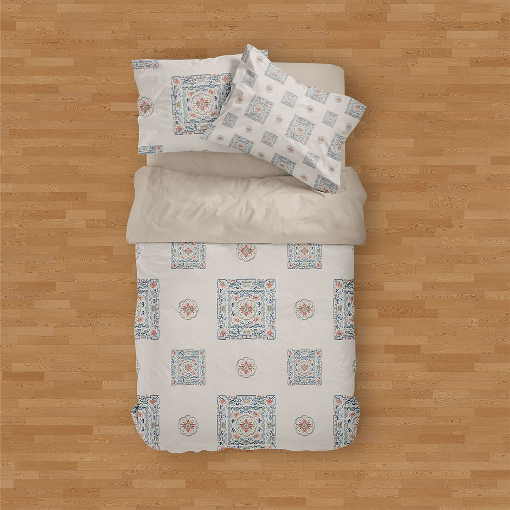 ست خواب طرح کاشی سنتی با سایزبندی کامل کد VM3-43619